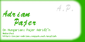 adrian pajer business card